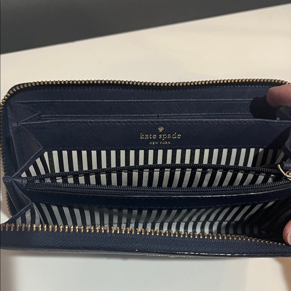 Kate Spade Navy Zip Around Wallet | Saffiano Leather Continental Wallet - Picture 7 of 10
